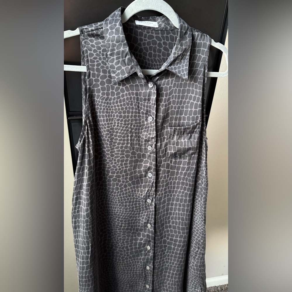 Equipment Gray Patterned Dress - image 2